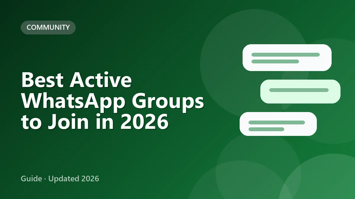 Phone screen showing a list of active WhatsApp community groups
