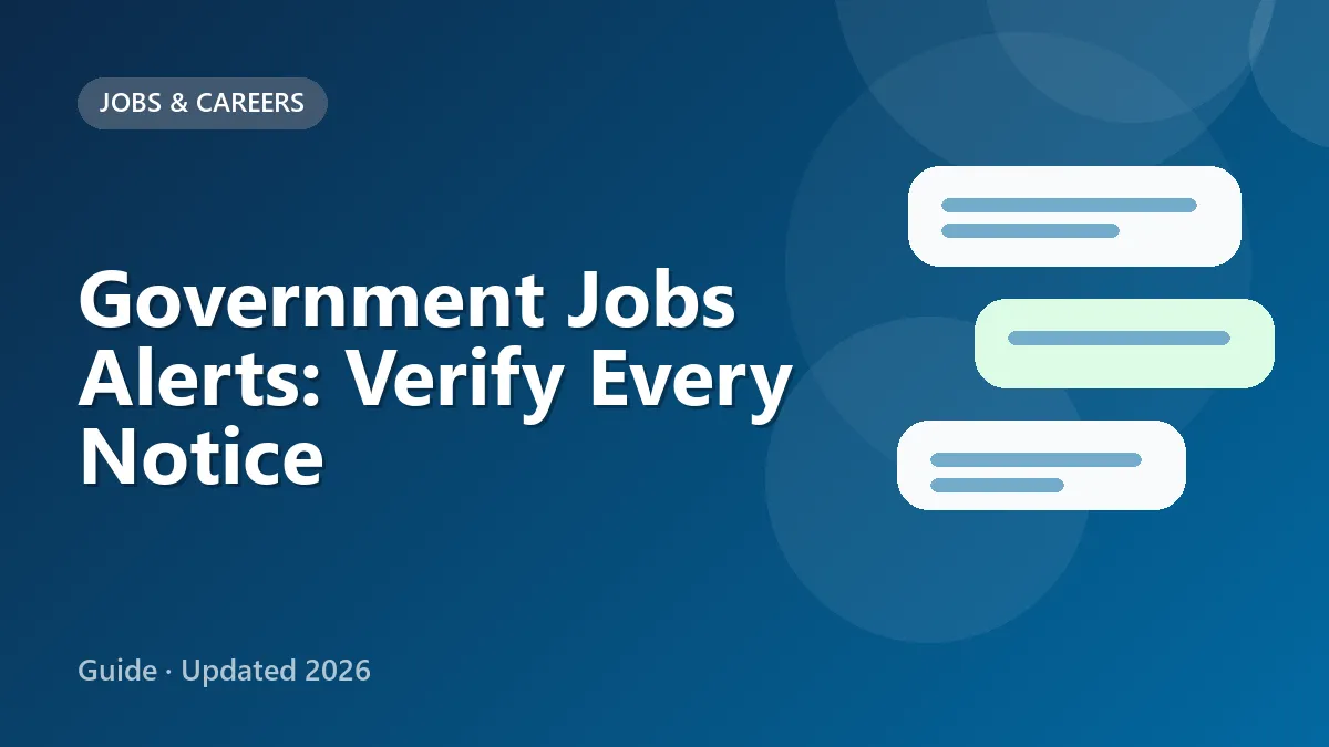 Job seeker checking an official government job notification on a phone